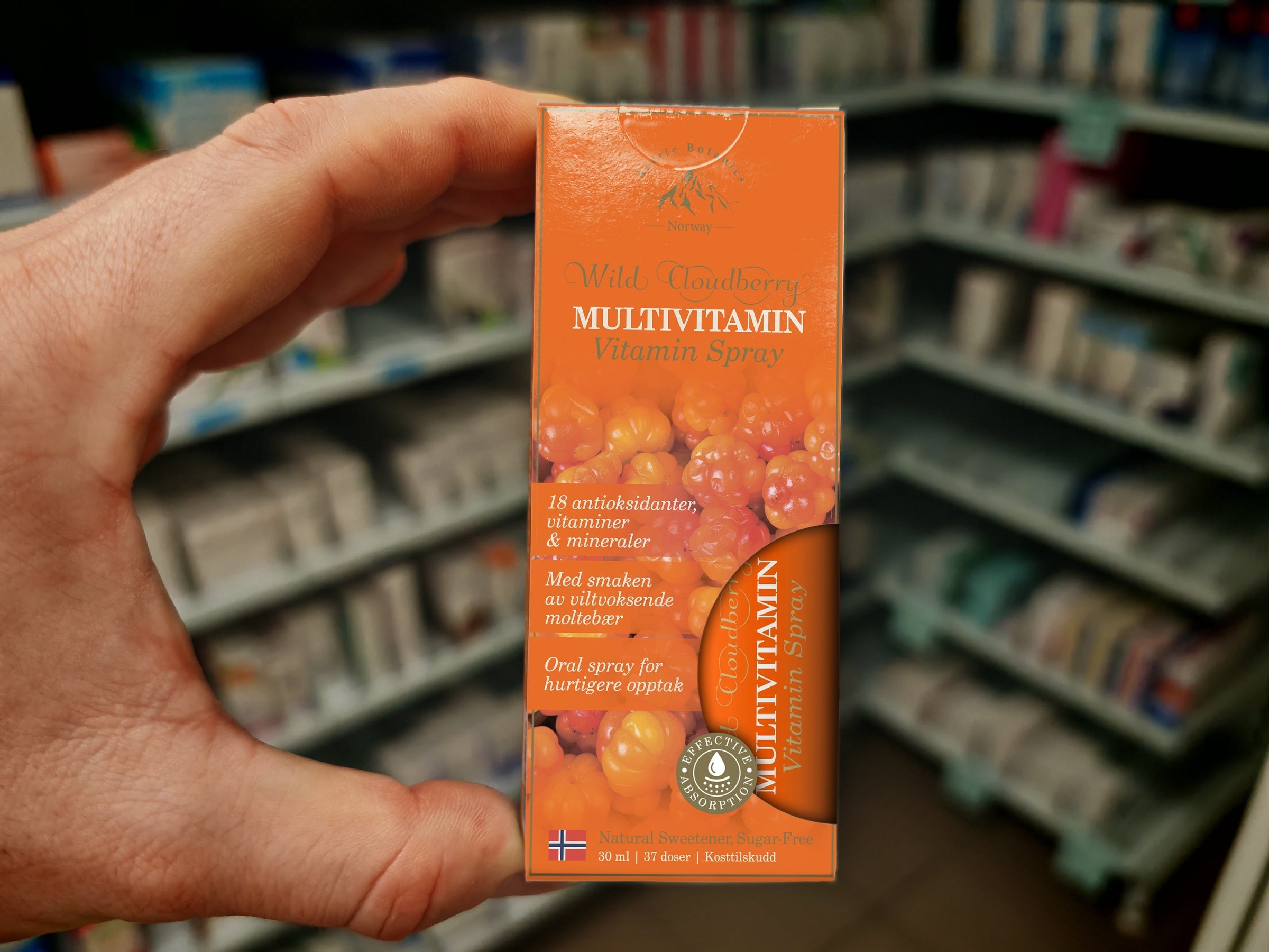 MULTIVITAMIN SPRAY WITH THE TASTE OF CLOUDBERRY