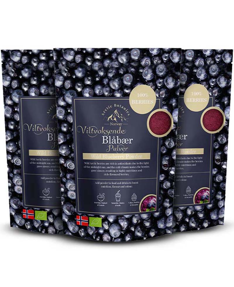 BLÅBÆRPULVER TRIO PAKKEN 